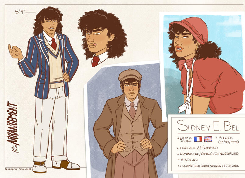 Character Design: Sidney - The Arrangement Character Design: Sidney - The Arrangement